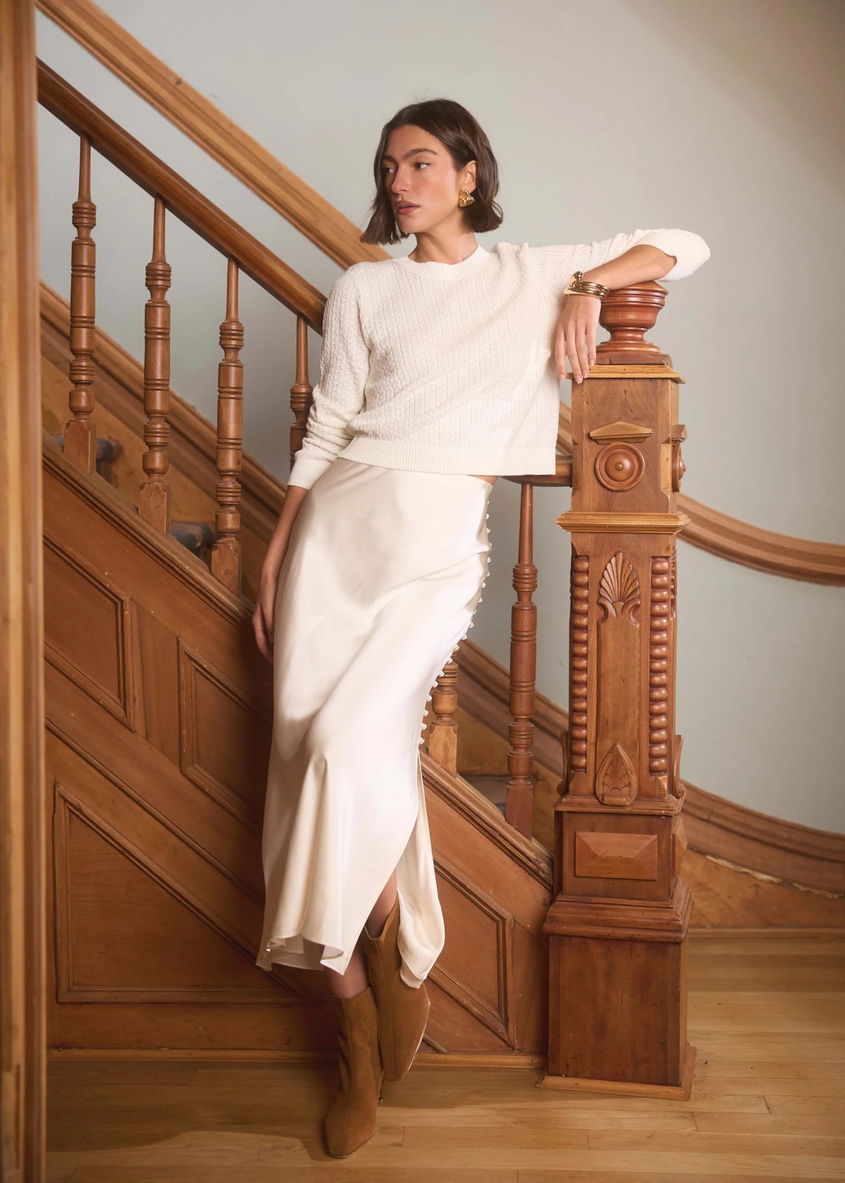 Cropped Sweater Macadamia