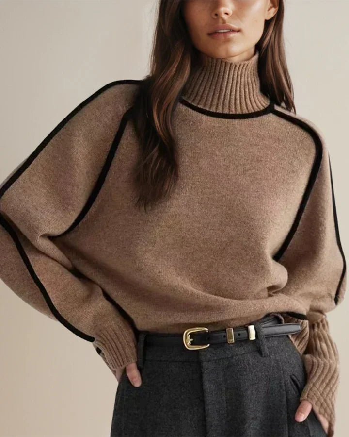 Turtleneck Striped Sweater