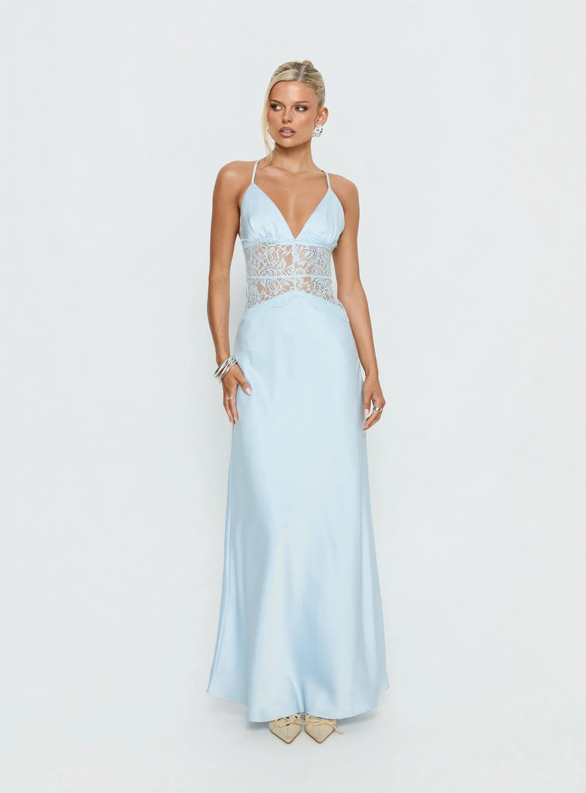 Halter Lace Maxi Dress