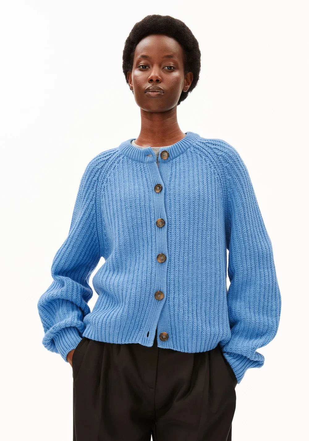 RIB KNIT CARDIGAN