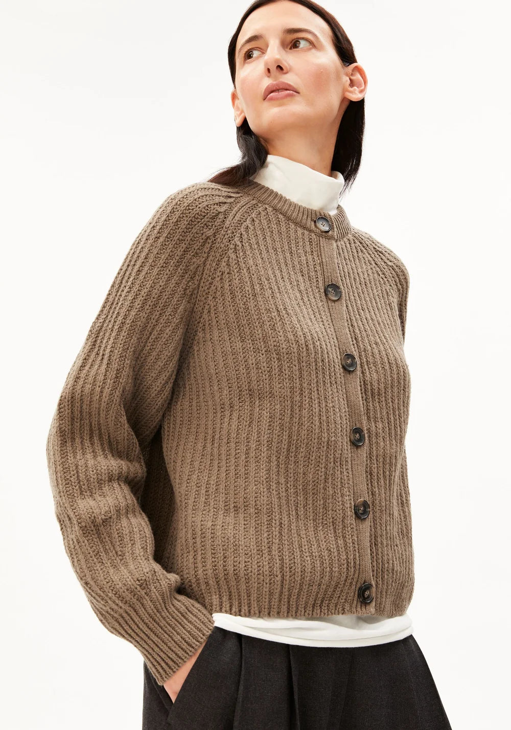 RIB KNIT CARDIGAN