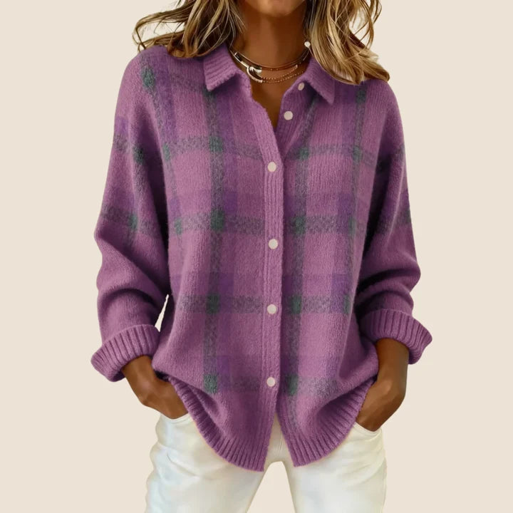 Lumi – Checked cardigan