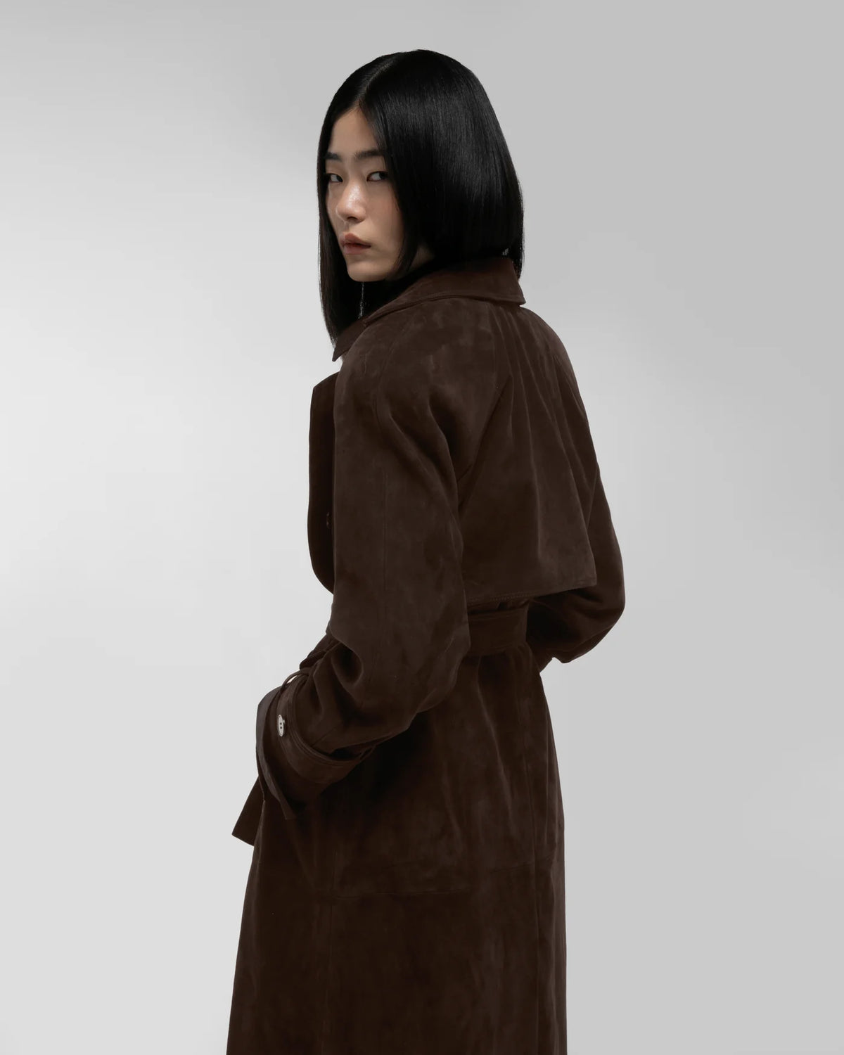 Suede Trench Coat