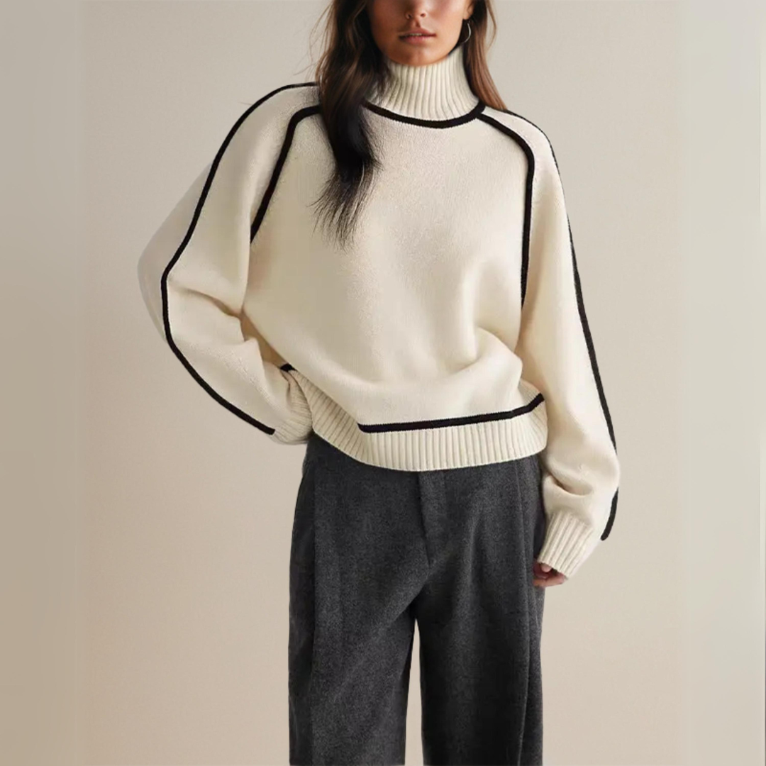 Turtleneck Striped Sweater