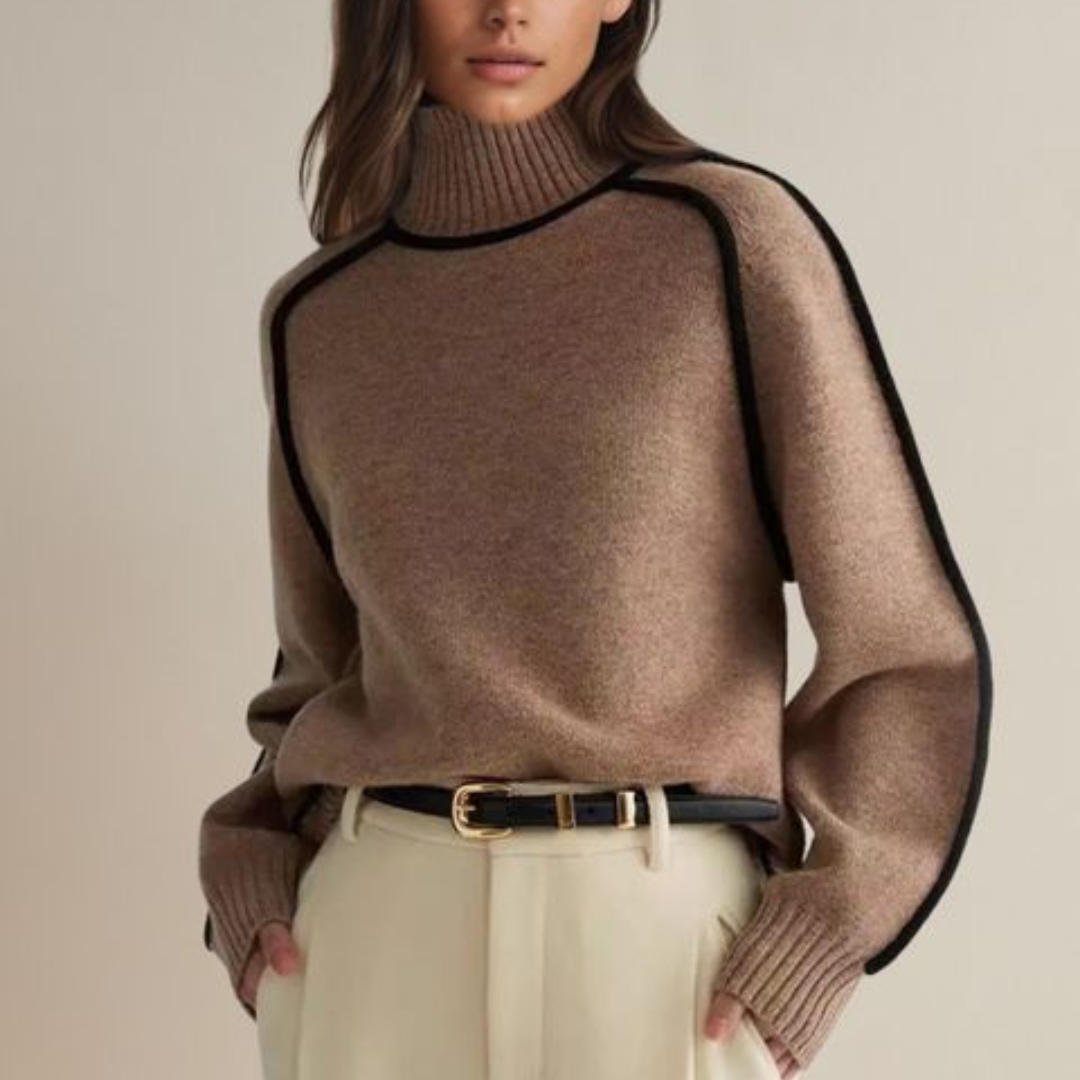 Turtleneck Striped Sweater