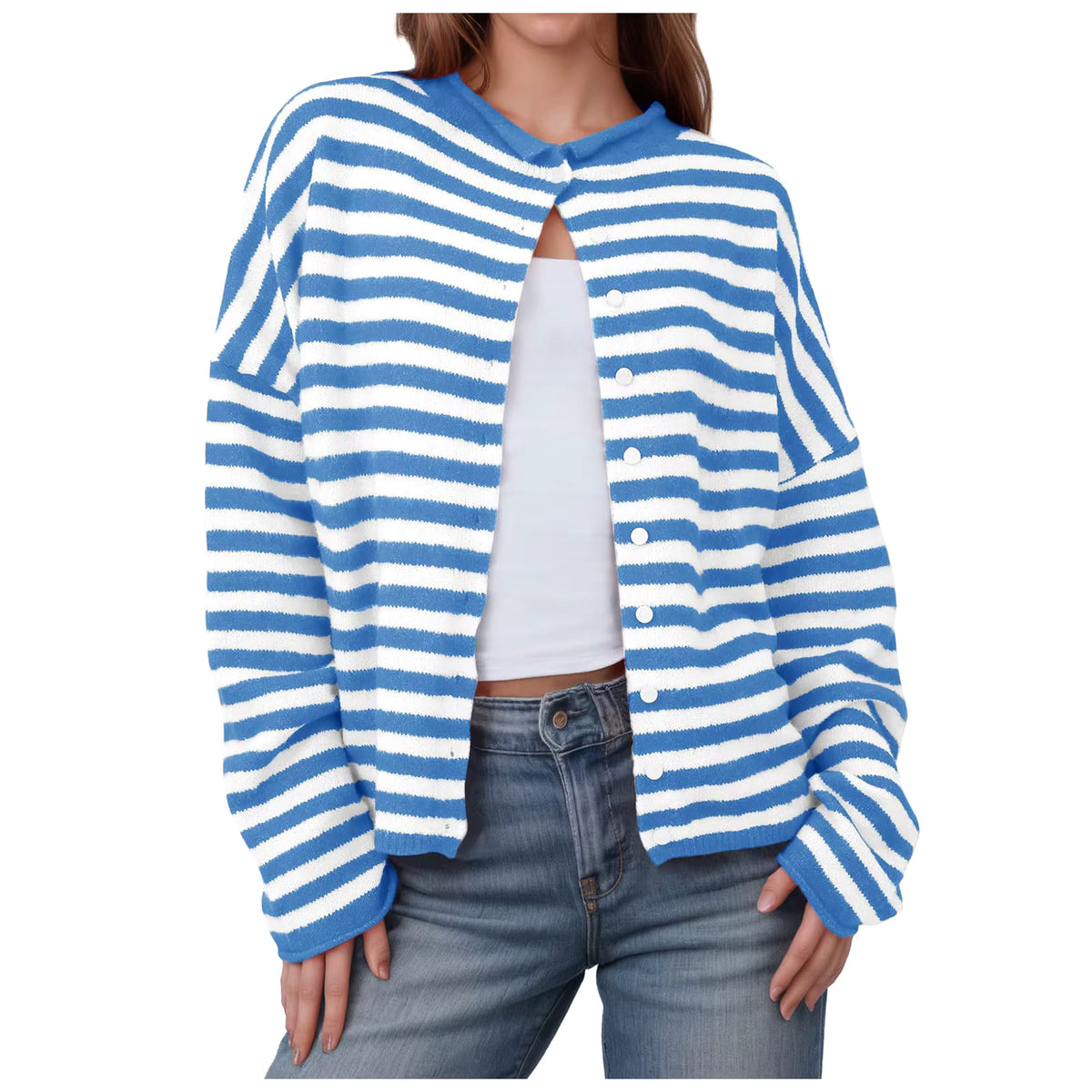 Striped Sweater Cardigan