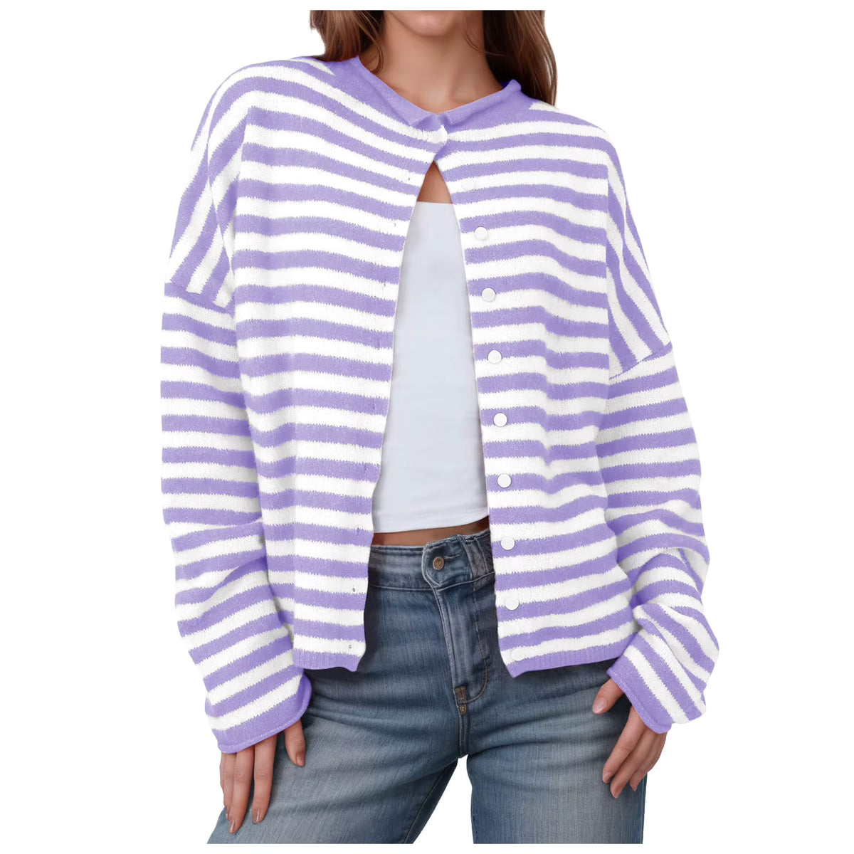 Striped Sweater Cardigan