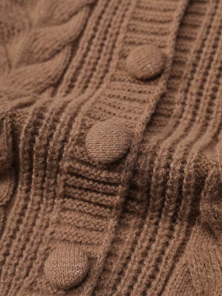 Wool button-up cardigan