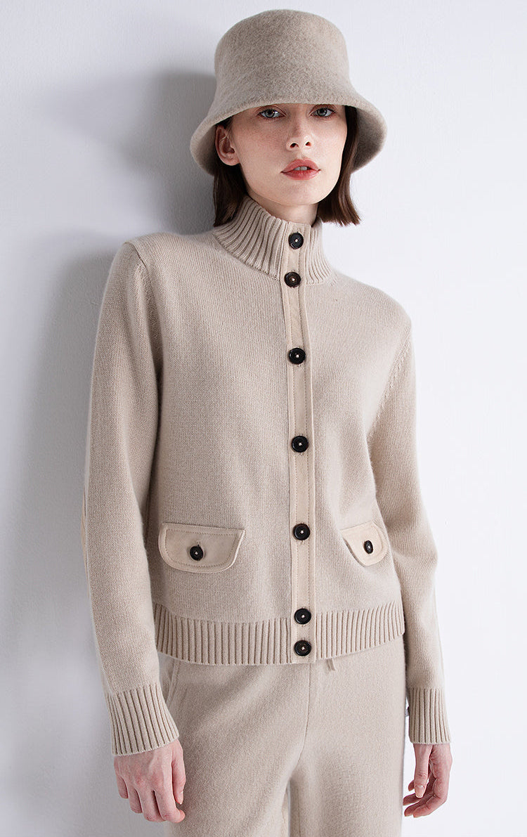 High-Neck Cardigan