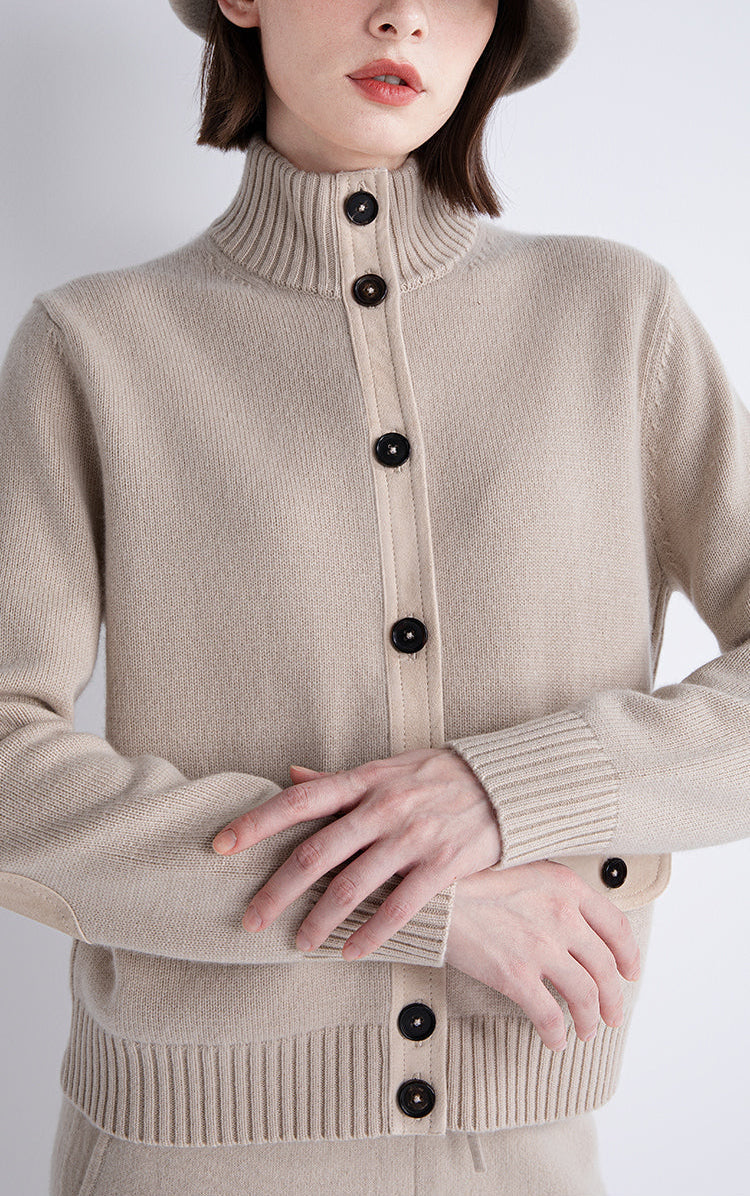 High-Neck Cardigan