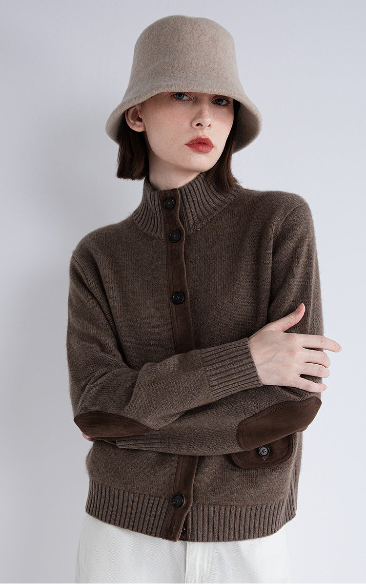 High-Neck Cardigan