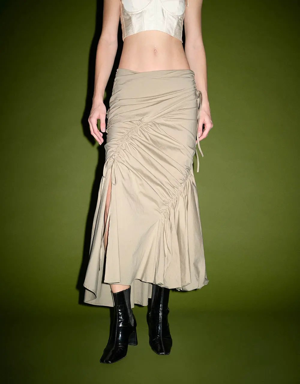 Ruched maxi dress