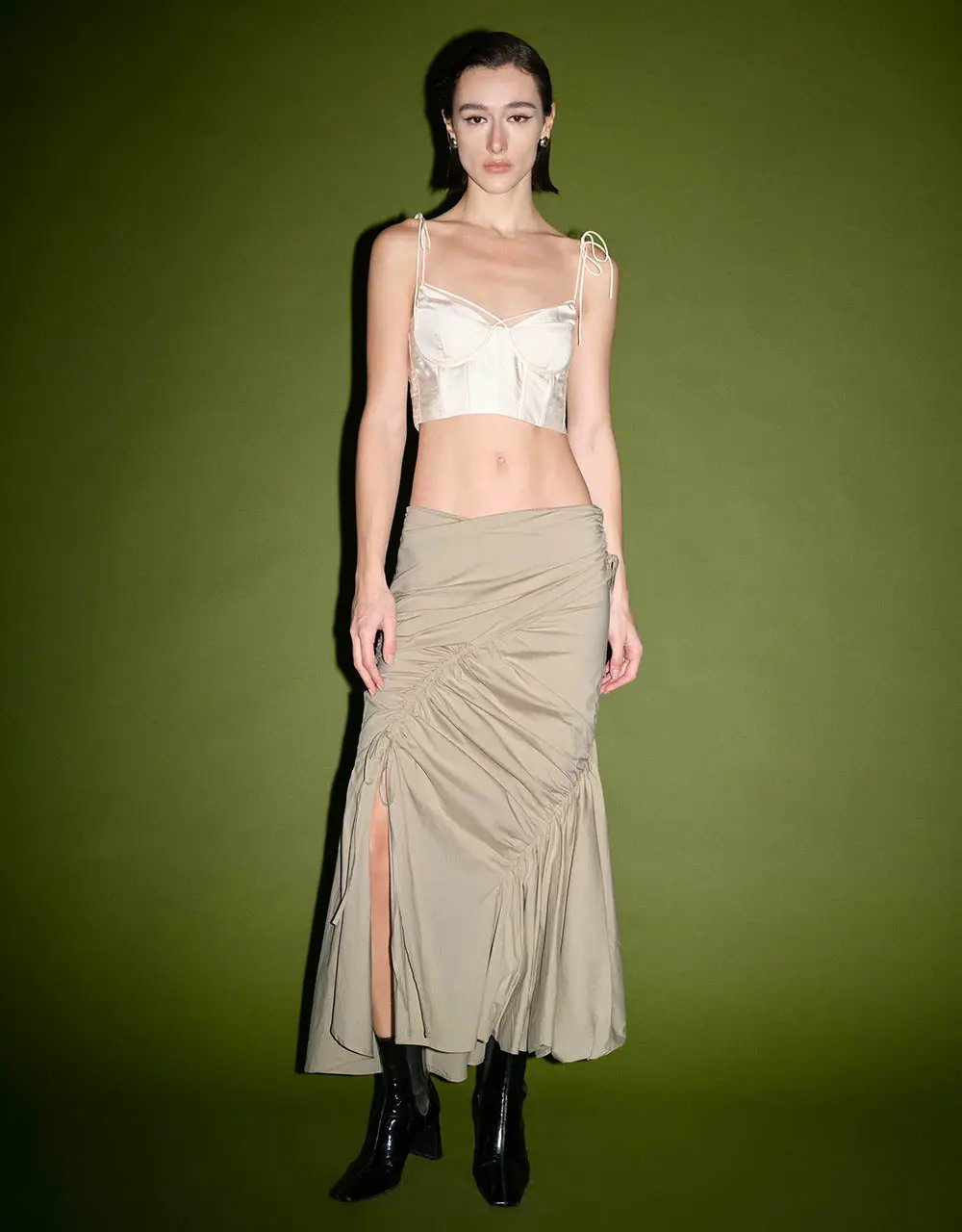 Ruched maxi dress