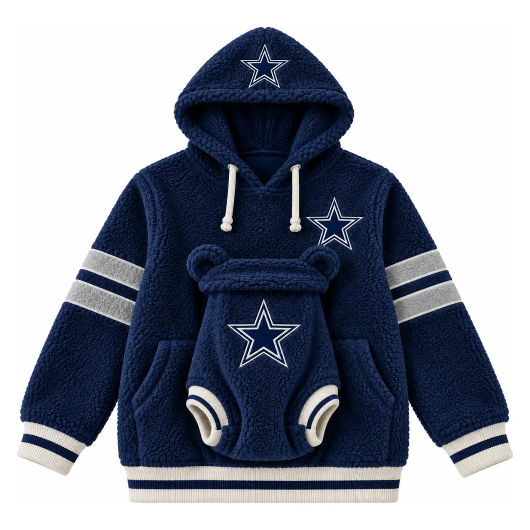 Hoodie team designs + baby outfit