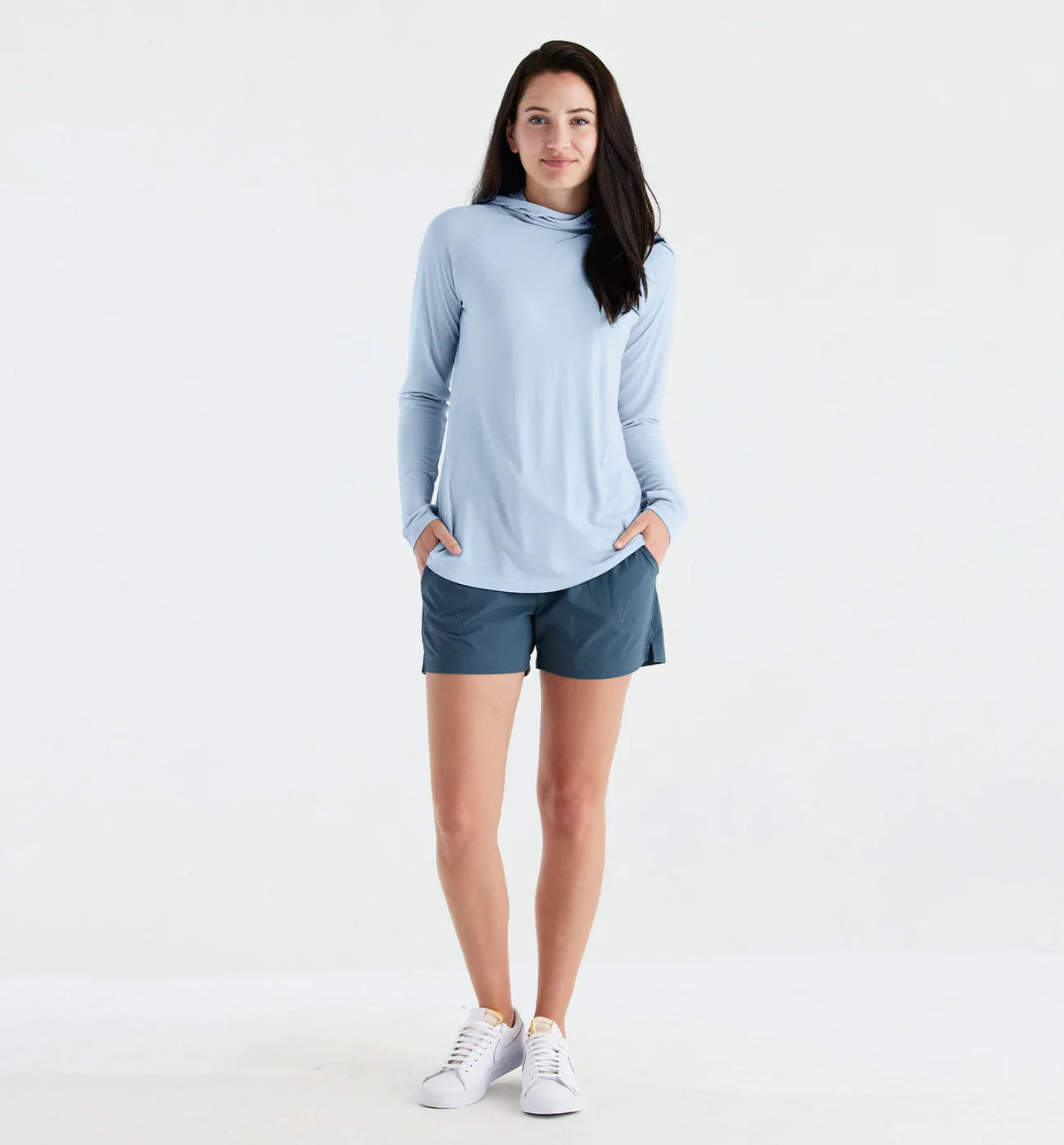 Women's Bamboo Lightweight Hoodie II - Clear Sky
