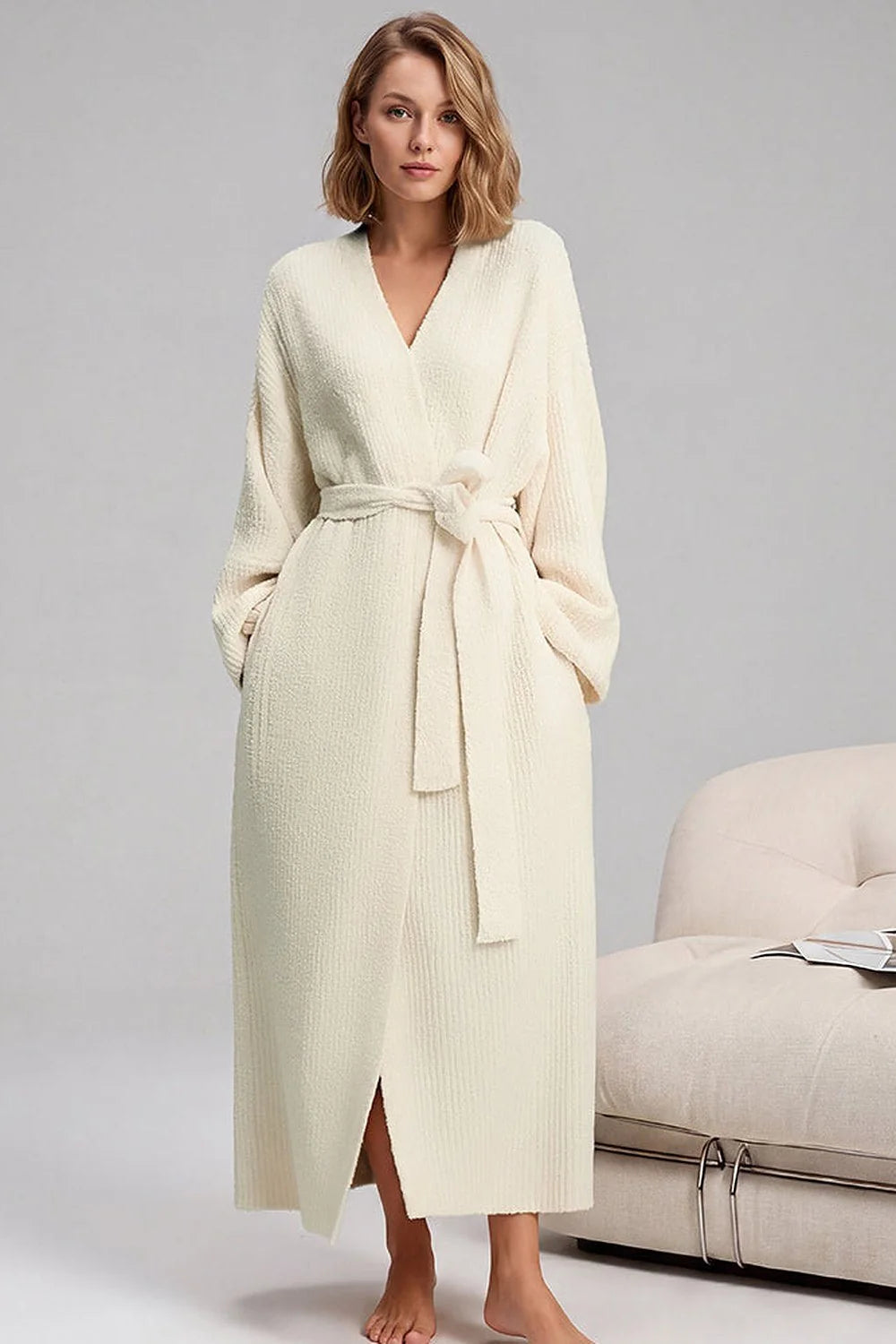 Plush Robe with Pockets