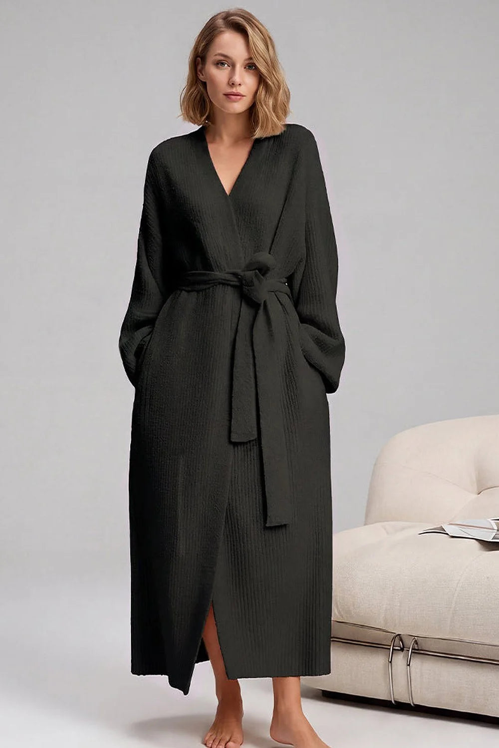Plush Robe with Pockets