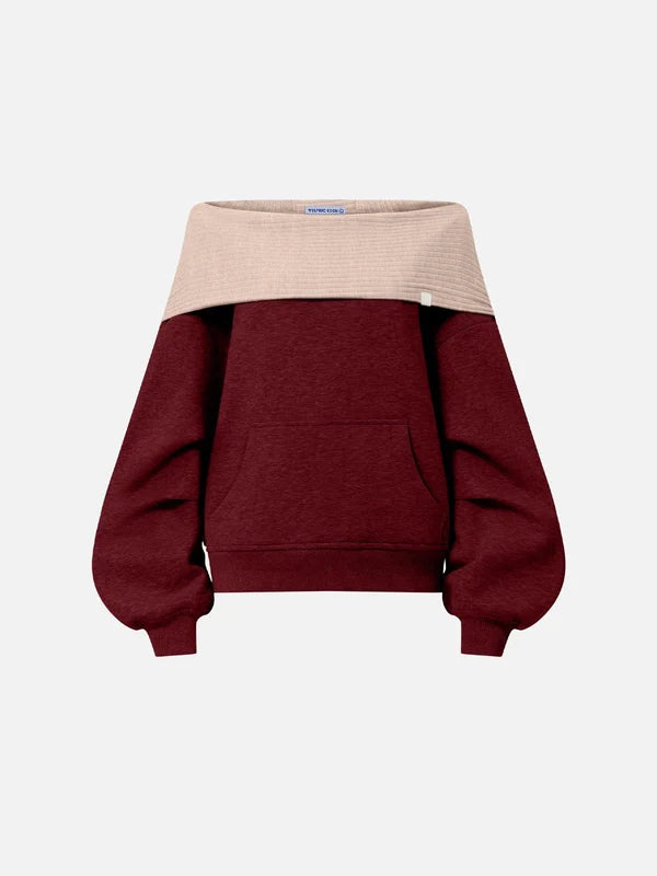 Eden Off-The-Shoulder Pullover Hoodie