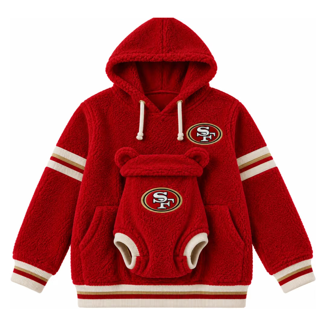 Hoodie team designs + baby outfit