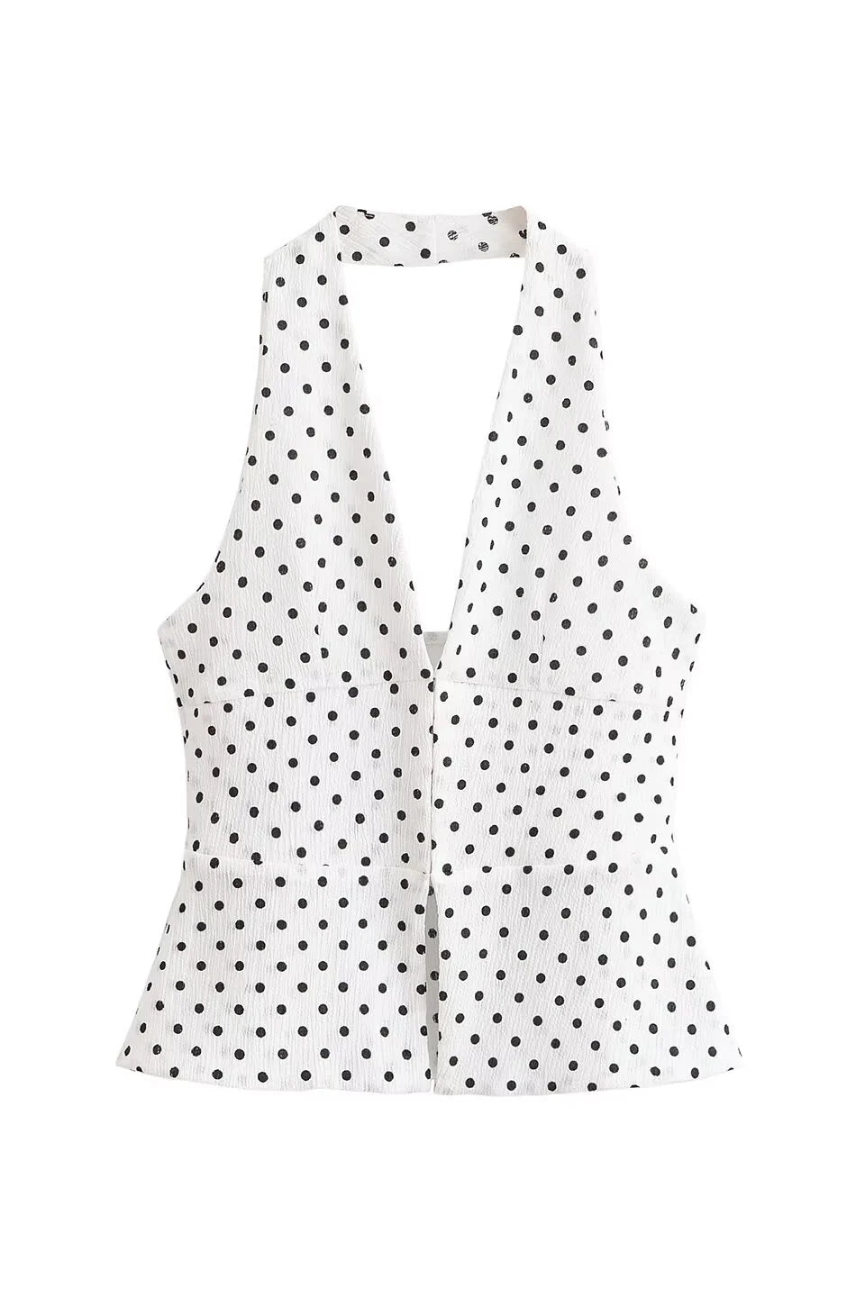 Dot Peplum Tank Top