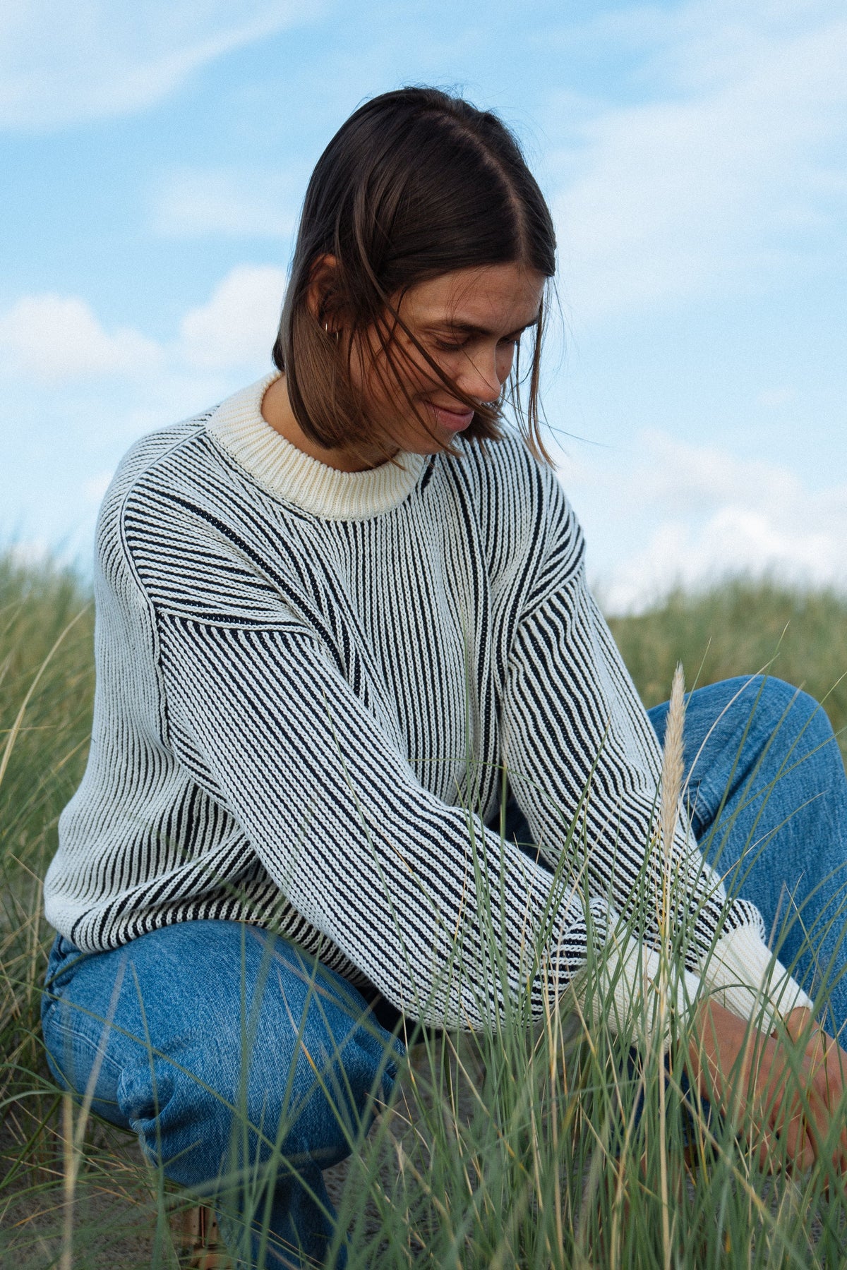 Hella Striped Knit Sweater