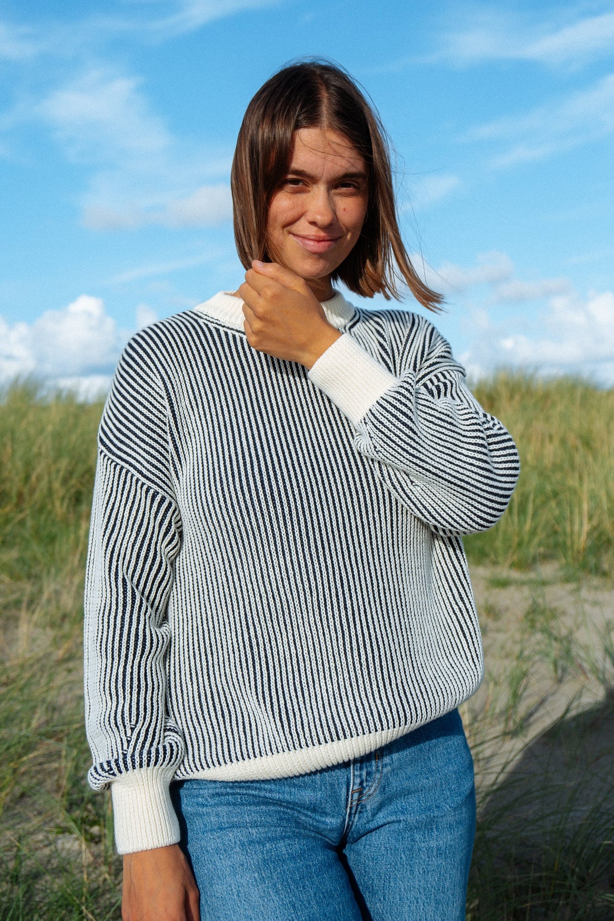 Hella Striped Knit Sweater