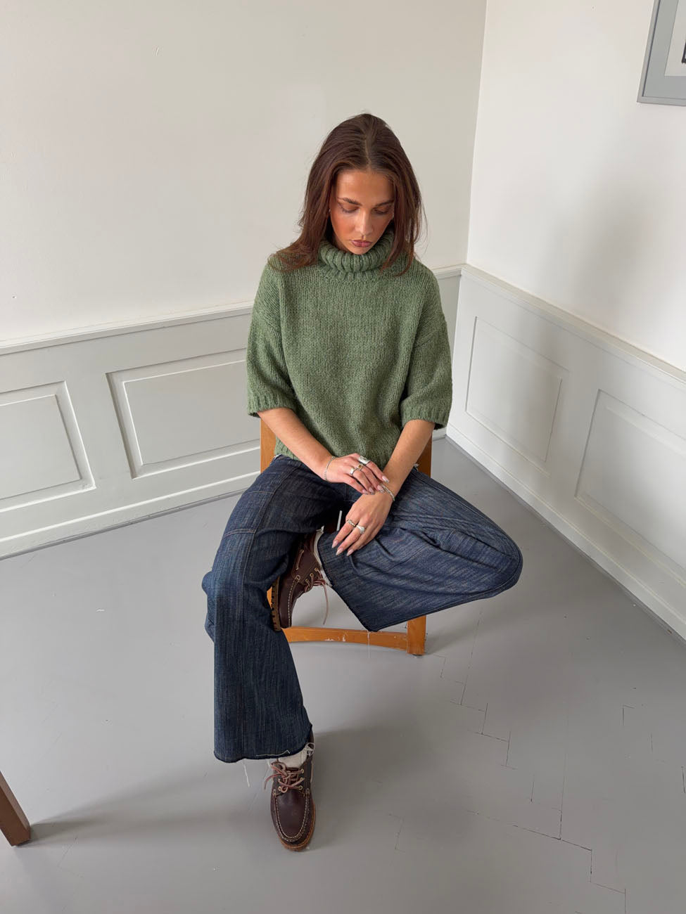 Dubleo knit short sleeves sweater