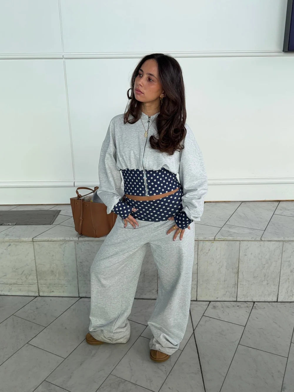 May sweatpants with polka dots