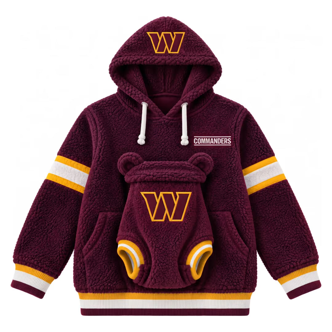Hoodie team designs + baby outfit