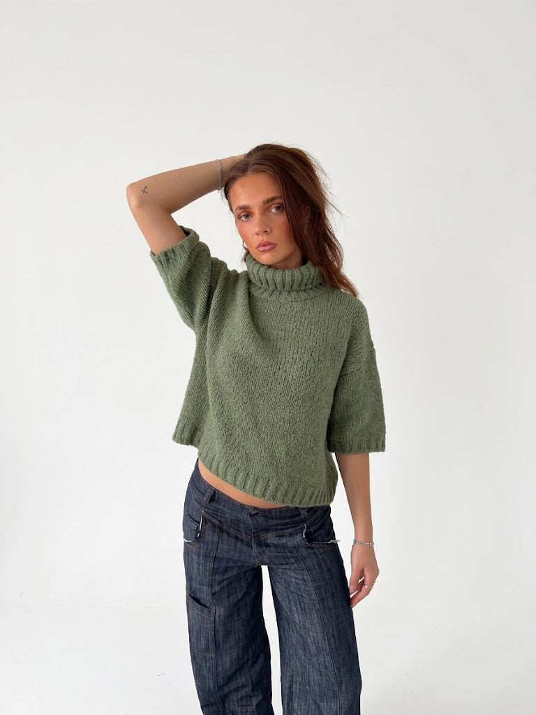 Dubleo knit short sleeves sweater
