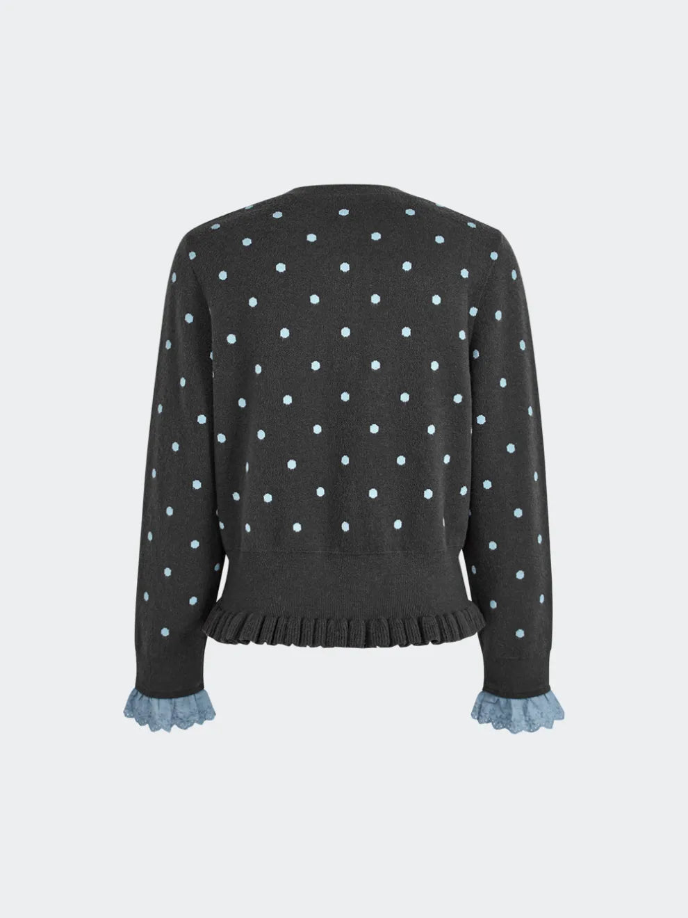 Polka Dot Tie Waist Cardigan