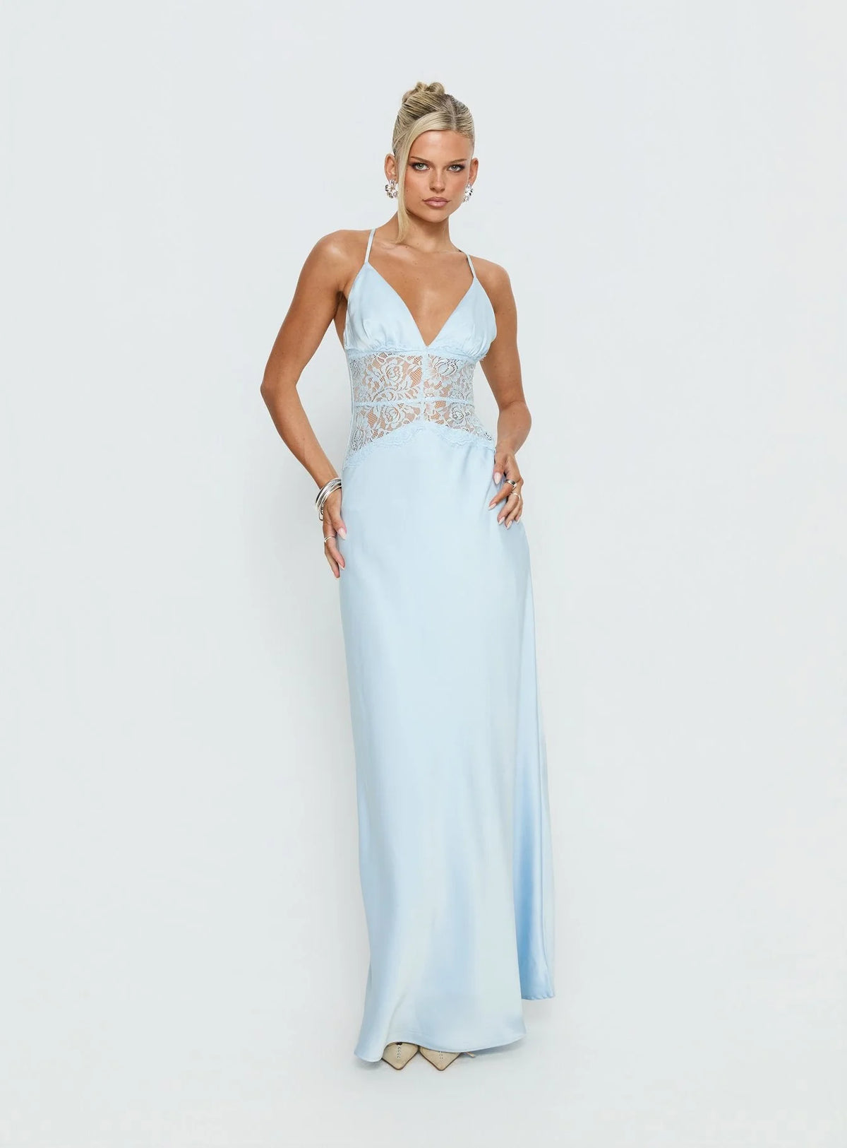 Halter Lace Maxi Dress