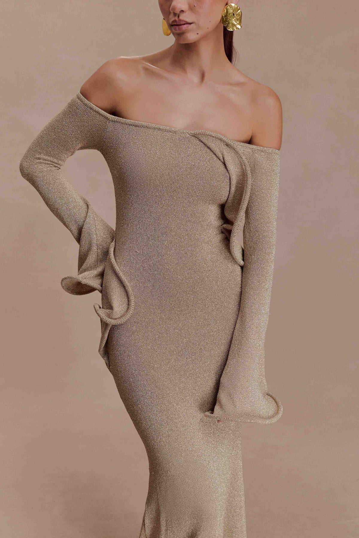 Sandrine Lurex Knit Maxi Dress
