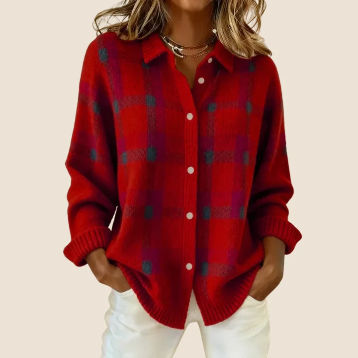 Lumi – Checked cardigan