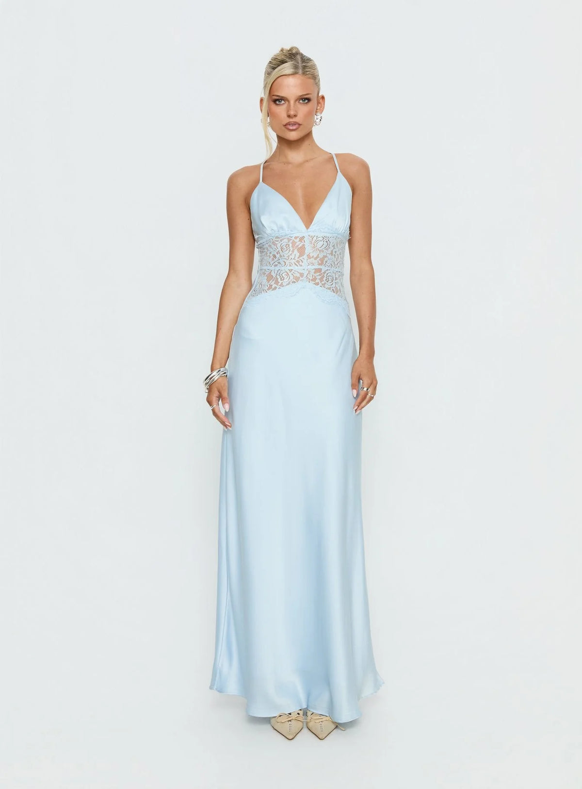 Halter Lace Maxi Dress