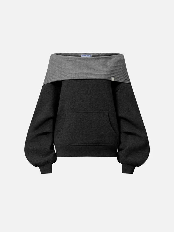 Eden Off-The-Shoulder Pullover Hoodie