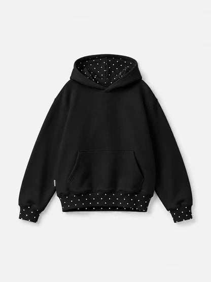 Cozy polka dot cloud hoodie