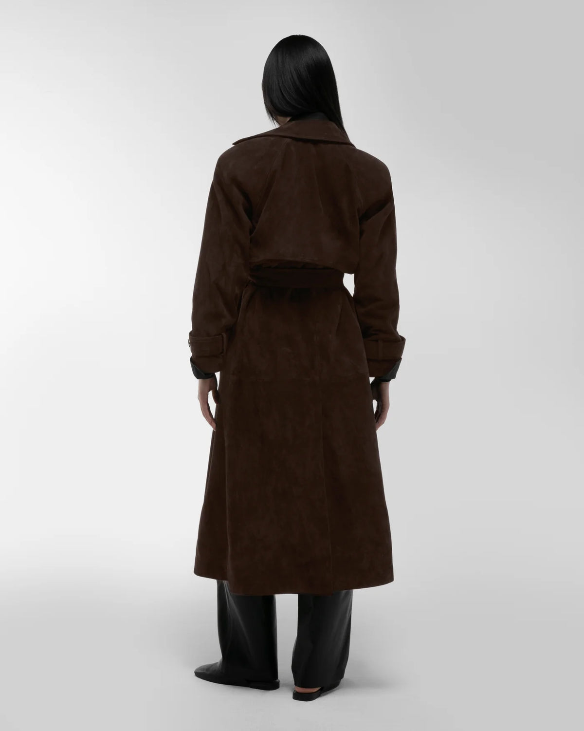 Suede Trench Coat