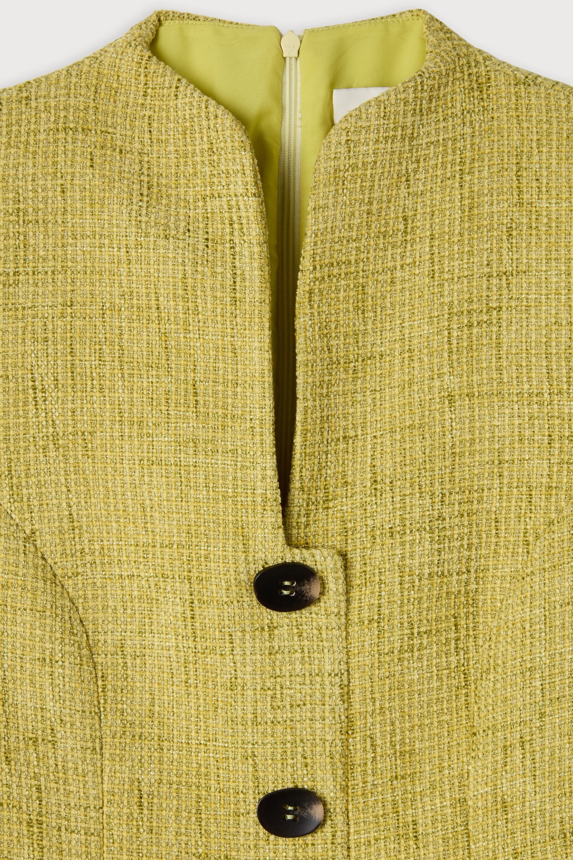 Cotton Mix Bouclé Button Dress
