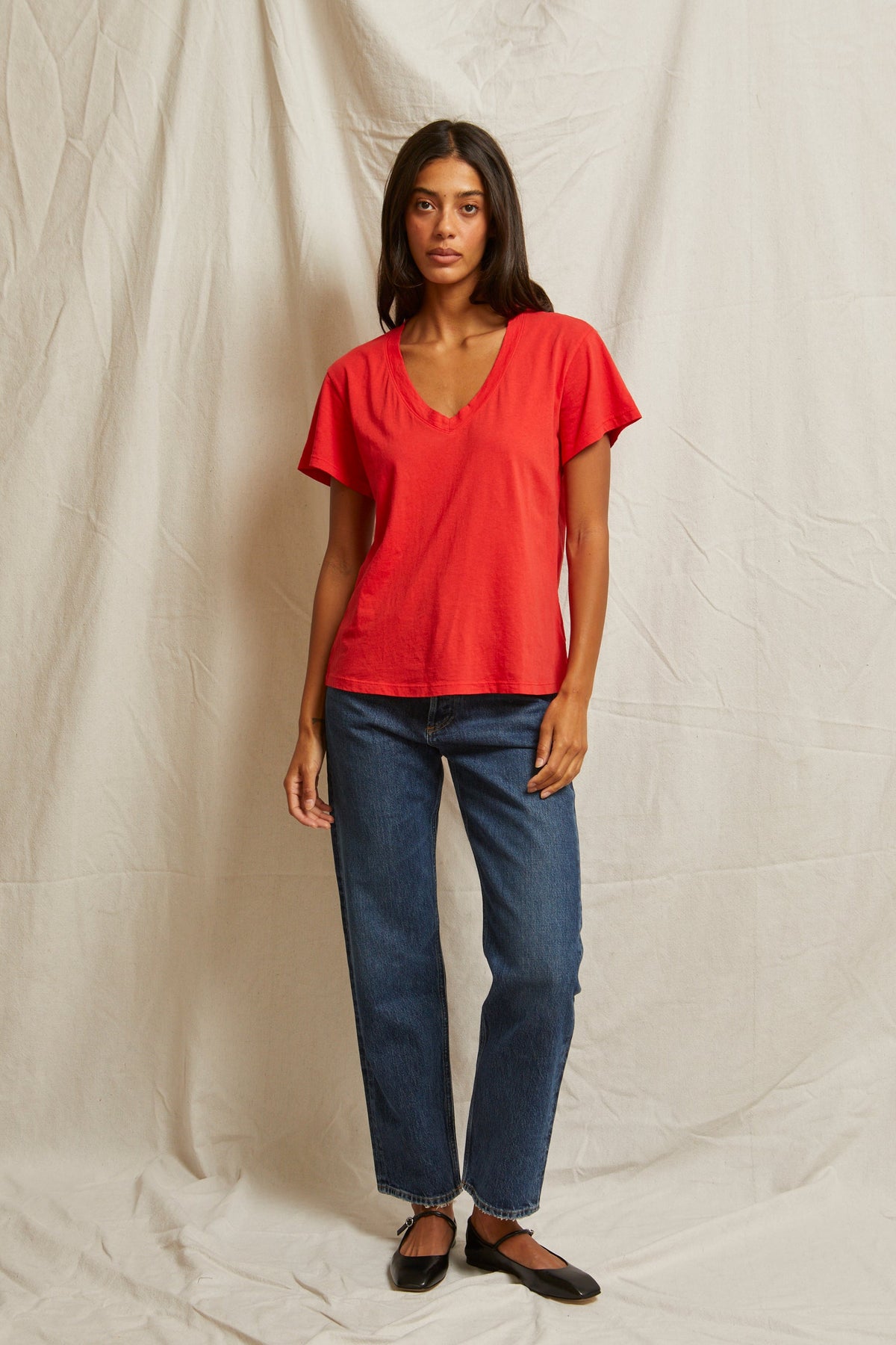 Oversized v-neck tee