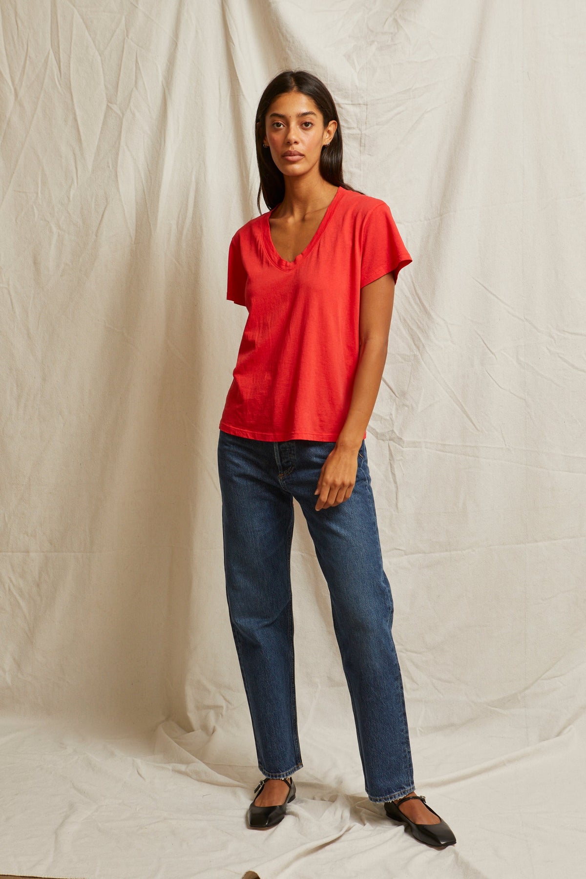 Oversized v-neck tee