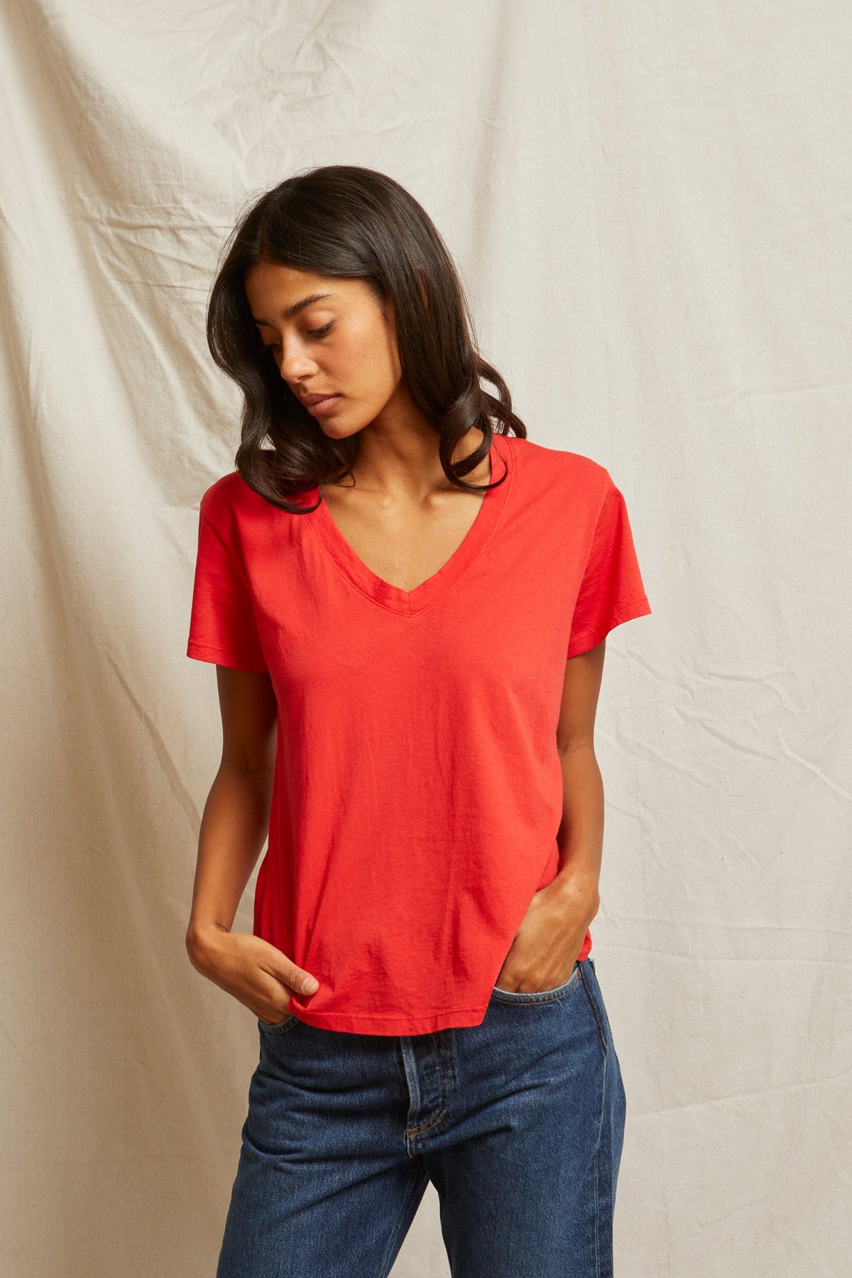 Oversized v-neck tee