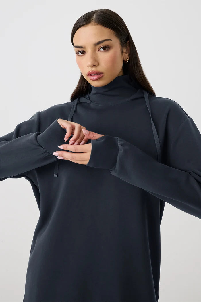 HIGH NECK HOODIE