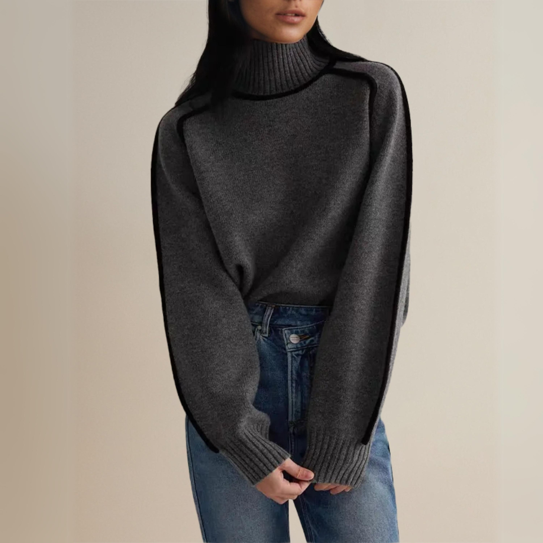 Turtleneck Striped Sweater