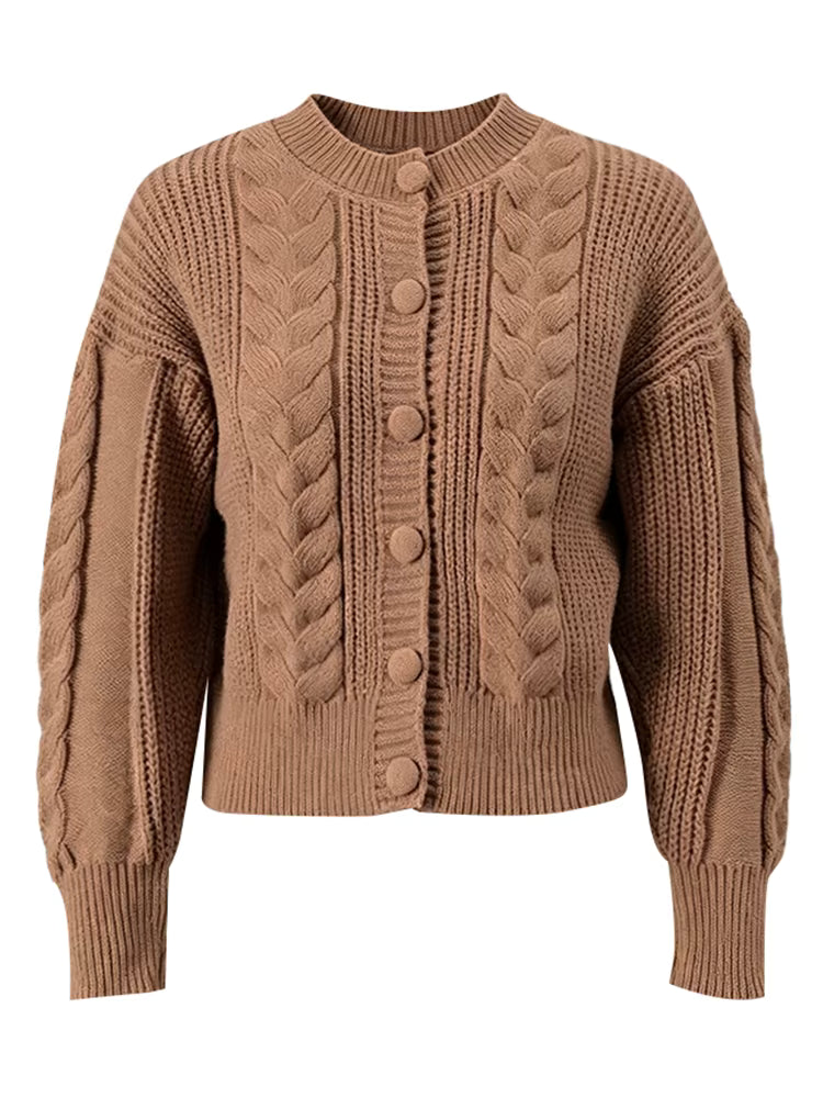 Wool button-up cardigan