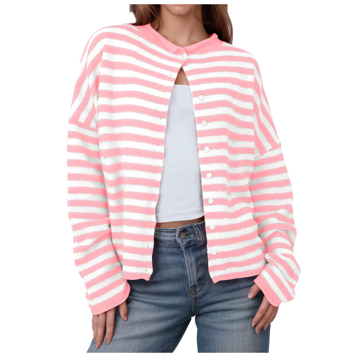 Striped Sweater Cardigan