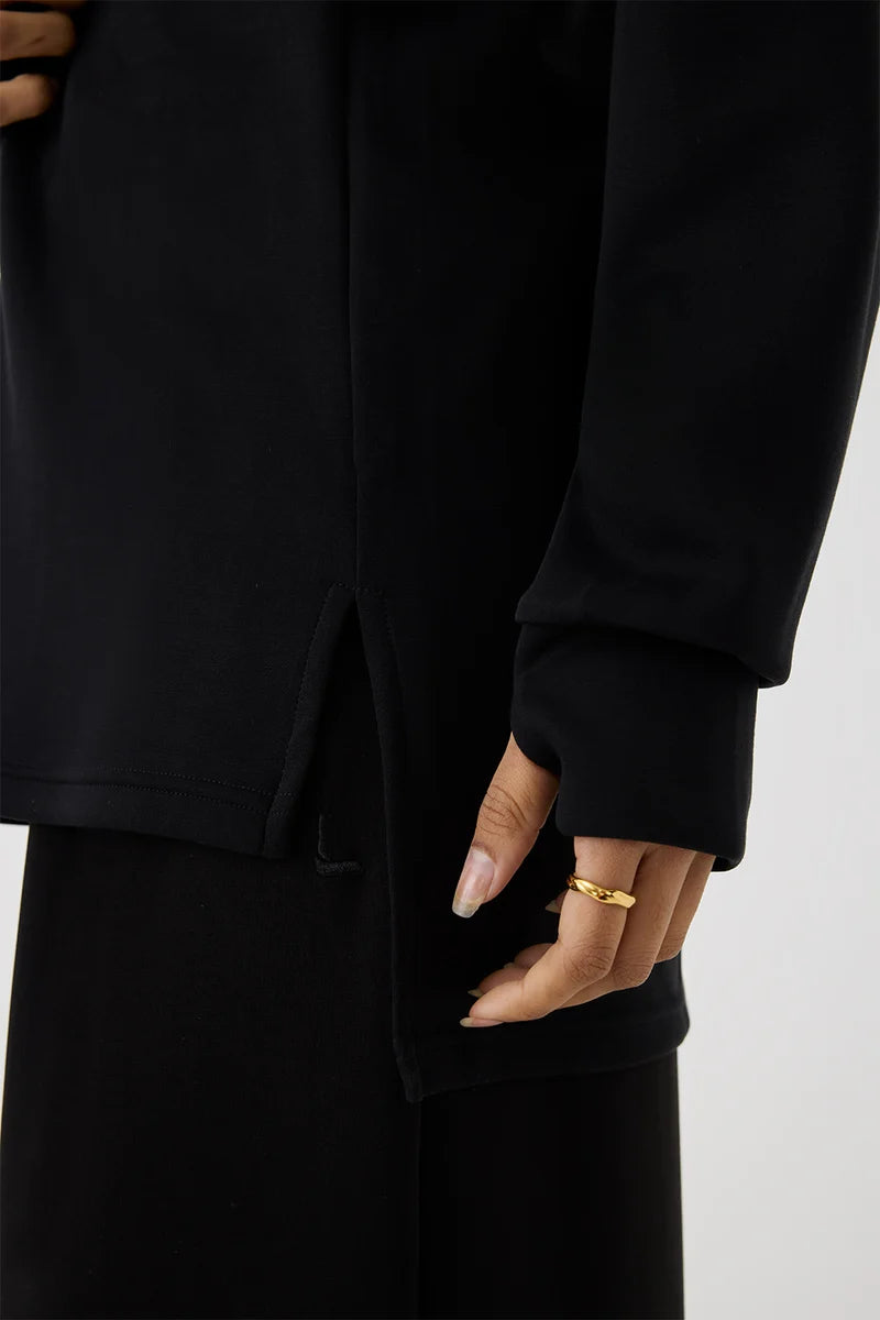 HIGH NECK HOODIE