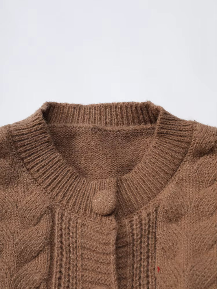 Wool button-up cardigan