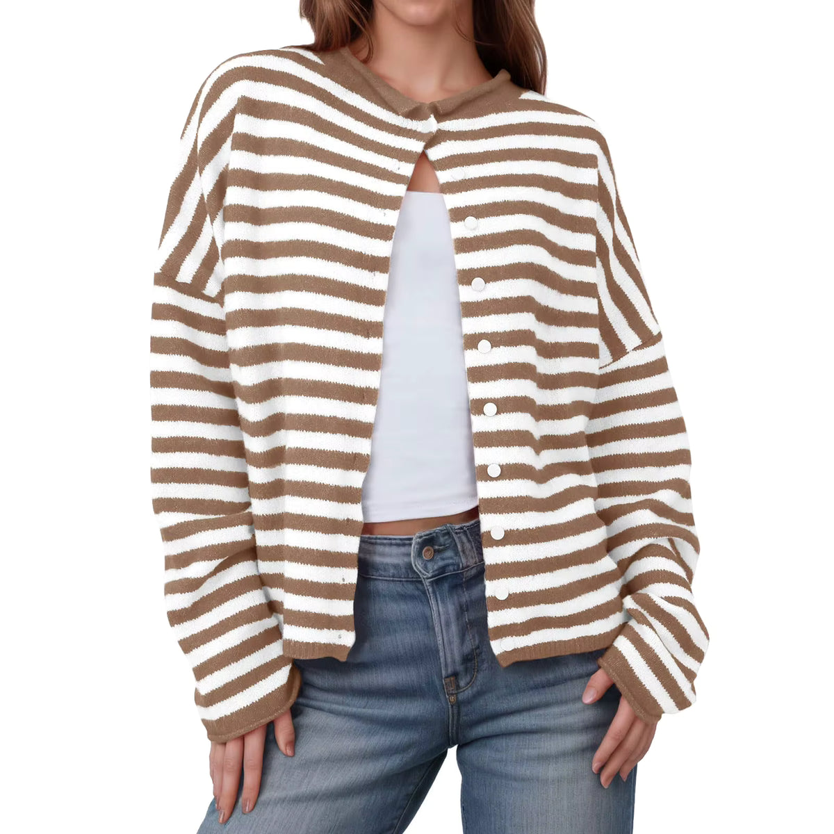 Striped Sweater Cardigan