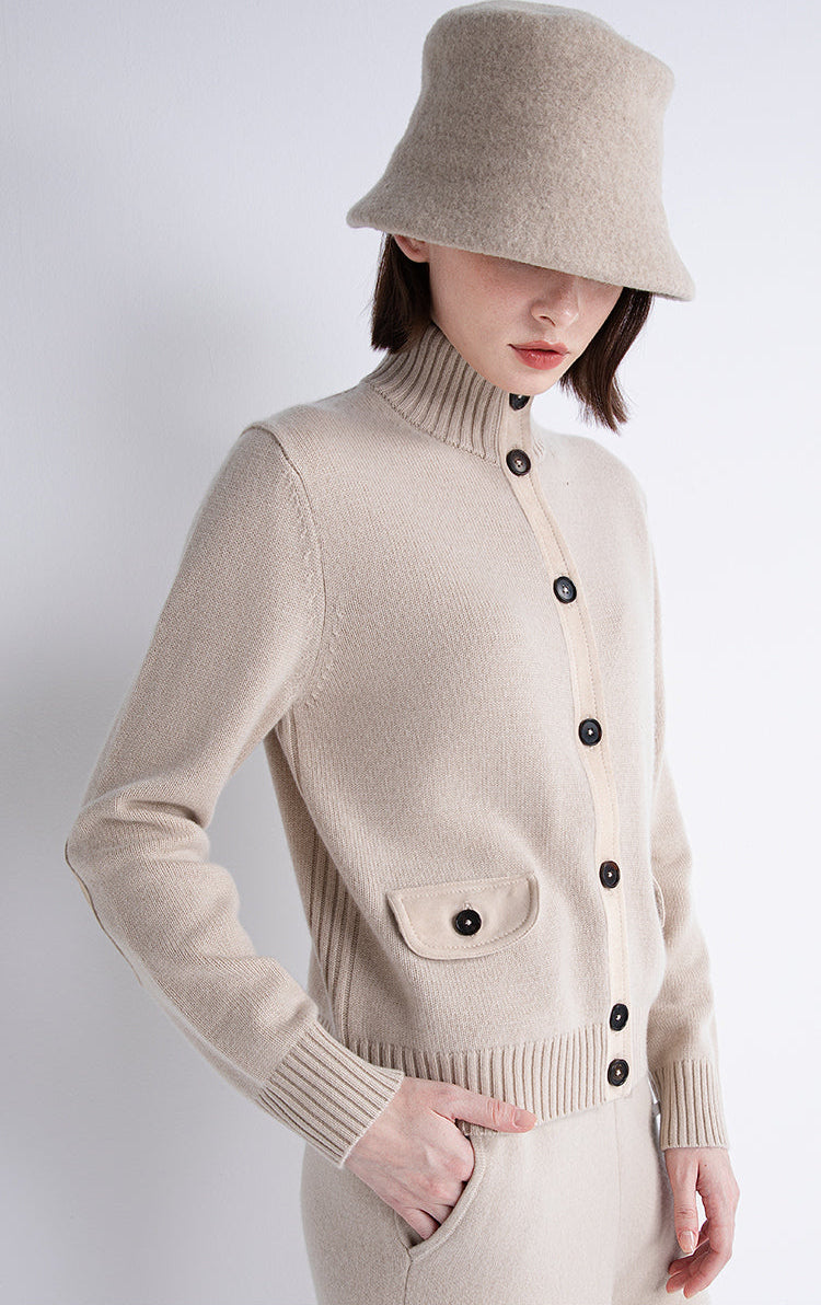 High-Neck Cardigan